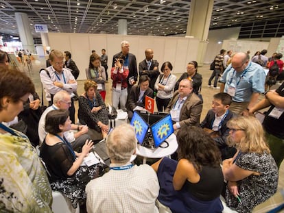 Médicos reunidos en el congreso internacional celebrado hace dos años en Hong Kong.