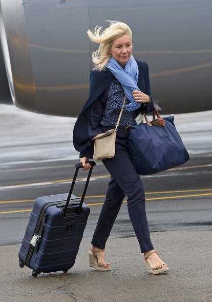 Amanda Cook Tucker, durante un viaje de los duques de Cambridge por Nueva Zelanda.