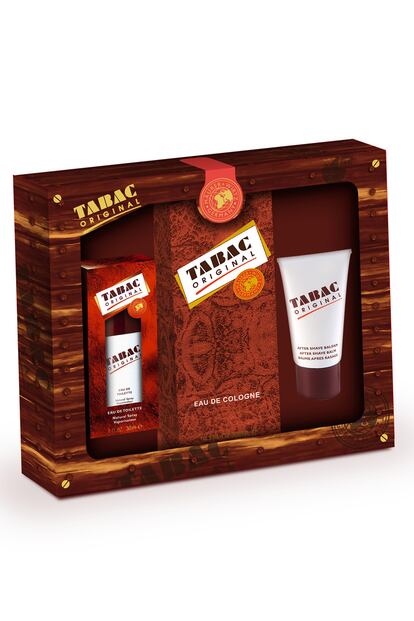 El set de regalo que todo padre desea, y más en una marca como Tabac Original. Contiene la colonia de la firma, una edición en miniatura y un bálsamo after shave.