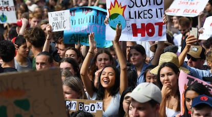 Manifestantes contra a mudança climática, nesta sexta-feira em Sydney.