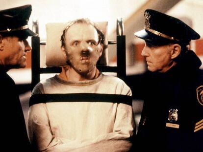 Anthony Hopkins como Hannibal Lecter en 'El silencio de los corderos'
