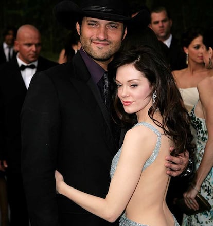 Robert Rodriguez y Rose McGowan cuando eran pareja.