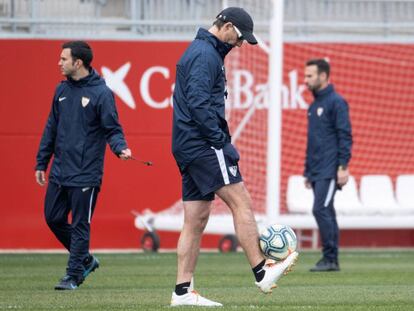 Julen Lopetegui, en el entrenamiento del Sevilla.