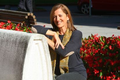 Eva Arguiñano posa en un parque de Bilbao