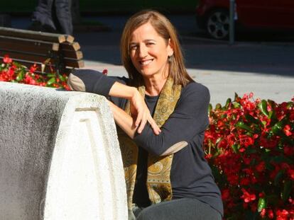 Eva Arguiñano posa en un parque de Bilbao