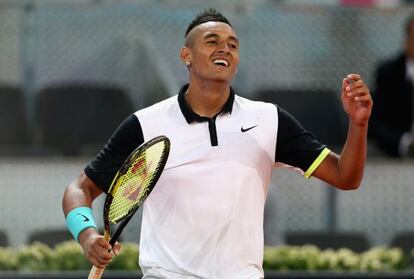 Kyrgios celebra la victoria sobre Federer