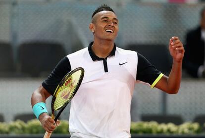 Kyrgios celebra la victoria sobre Federer