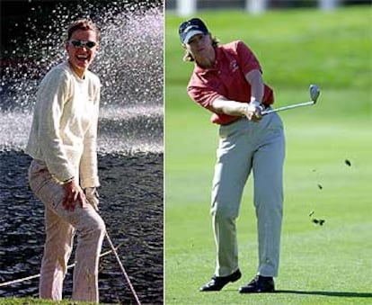 Paula Martí (a la izquierda) y Annika Sorenstam.