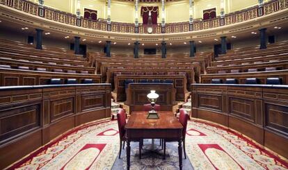 Vista del hemiciclo del Congreso de los Diputados