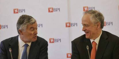 Pablo Forero, a la izquierda, con Fernando Ullrich, máximos ejecutivos del BPI.