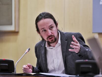 El vicepresidente segundo, Pablo Iglesias, en la reunión del Consejo Territorial de Servicios Sociales y Atención a la Dependencia el pasado 15 de enero.