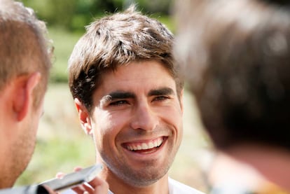 Mikel Landa, un d&iacute;a de descanso del Tour.