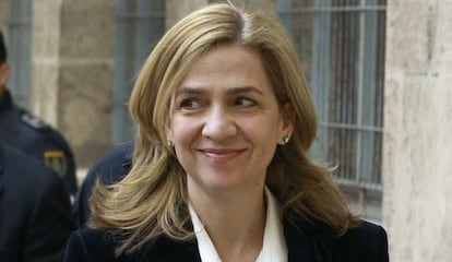 La infanta Cristina, a su llegada a los juzgados de Palma.