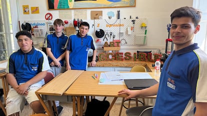Algunos de los alumnos del proyecto 'Artccesible Advanced', del centro de FP Ortzadar, en San Sebastián.