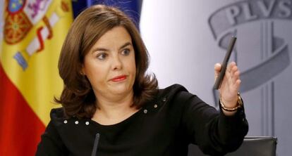 La vicepresidenta del Gobierno, Soraya Sáenz de Santamaría.
