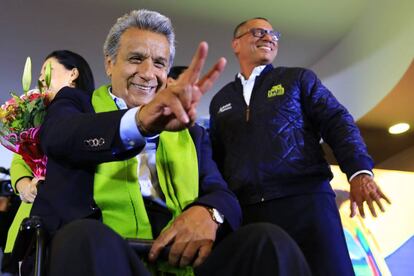 Lenín Moreno, durante el recuento electoral en Ecuador.