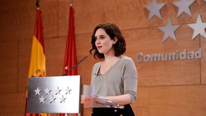 La presidenta de la Comunidad de Madrid, Isabel Díaz Ayuso.