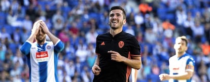 Gayà, después de marcarle gol al Espanyol.