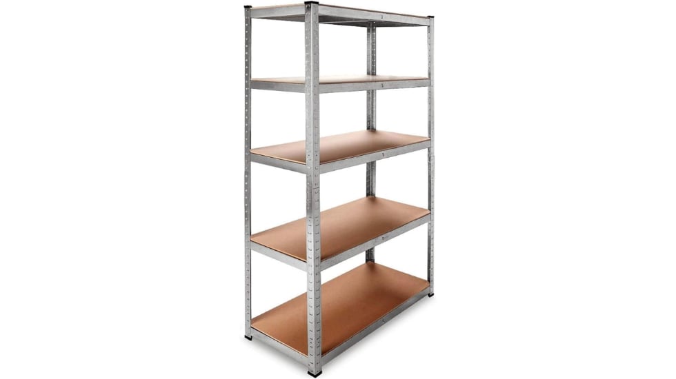 La estructura de la estantería está hecha con acero galvanizado.