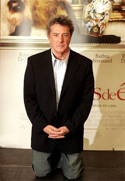 Dustin Hoffman, protagonista del filme <i>El Perfume</i> en una visita a Madrid.