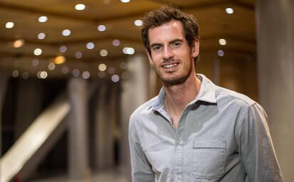 Andy Murray, a su llegada a Pekín para jugar el Abierto de China.
