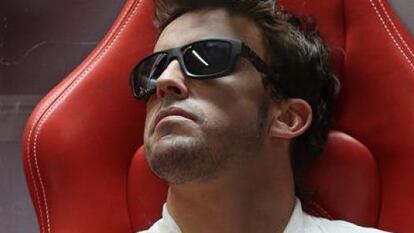El piloto español Fernando Alonso, de la escudería Ferrari