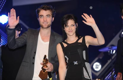 Robert Pattison y Kristen Stewart en Munich en noviembre de 2009.