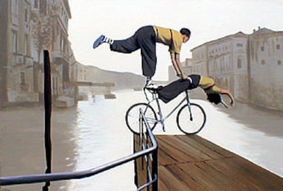 <i>L'amour fou</i>, óleo sobre lienzo, de Ángel Mateo Charris, que se exhibe en la galería My name's Lolita Art.