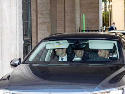 Mario Draghi, a su salida del Palacio de Quirinal este jueves.