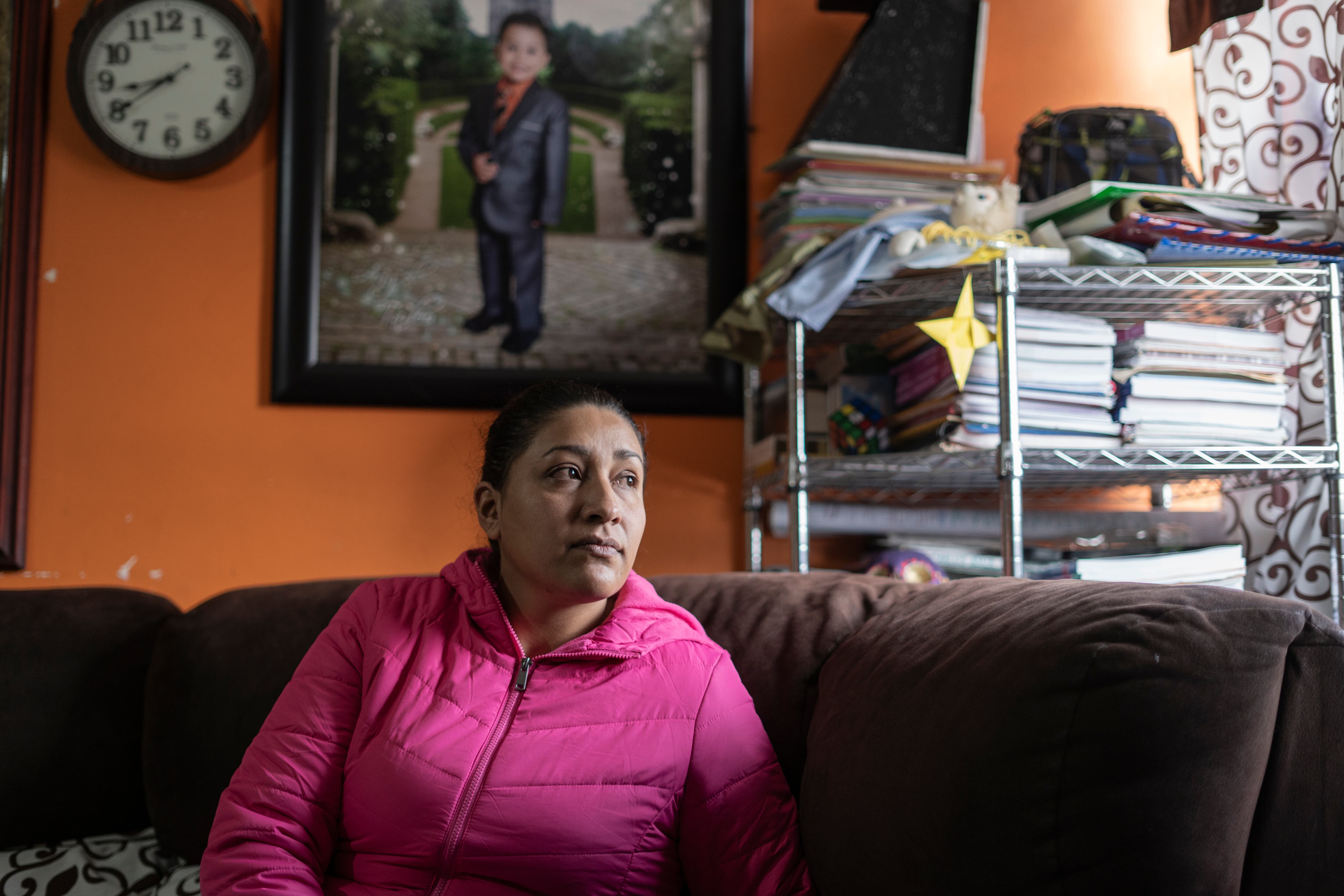 Alejandra Estrada, esposa de Juan Carlos Ramírez Michaca, en su casa en Tlalnepantla.