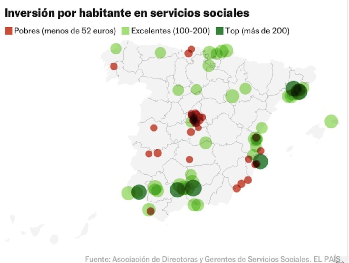Los ayuntamientos de Madrid se sitúan un año más a la cola en servicios ...
