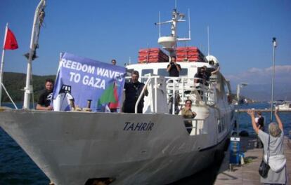 El barco canadiense 'Tahrir' de la tercera flotilla rumbo a Gaza