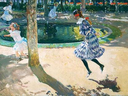 <i>Saltando a la comba, La Granja,</i> cuadro de Joaquín Sorolla de 1907.