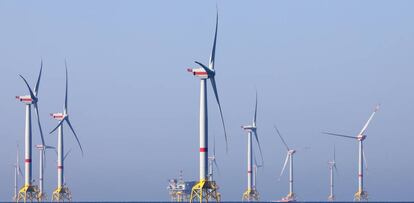 Planta eólica de Iberdrola en el Mar del Norte, frente a las costas de Alemania.