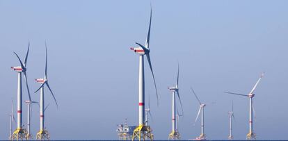 Planta eólica de Iberdrola en el Mar del Norte, frente a las costas de Alemania. 