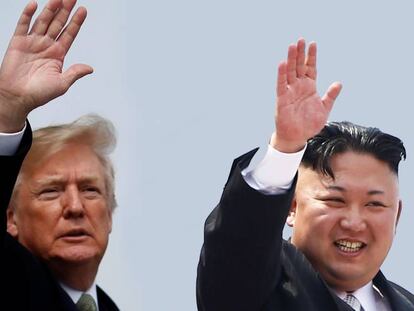 El presidente estadounidense Donald Trump, y el líder de Corea del Norte, Kim Jong-un. REUTERS