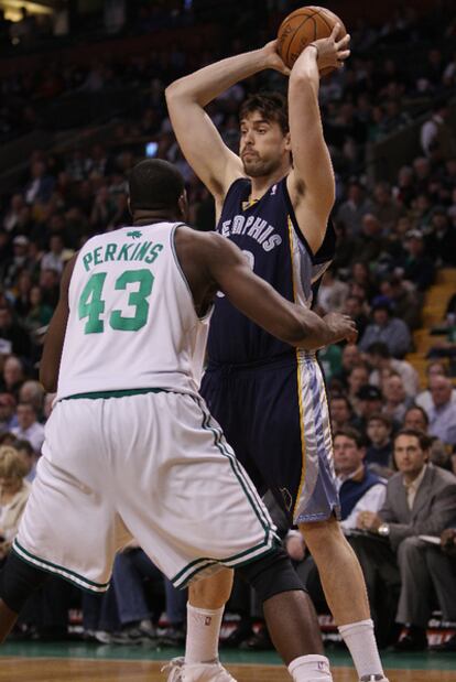 Marc Gasol, ante los Boston Celtics.