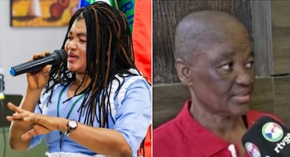 Estrella Alfaro, antes y después de estar en la cárcel, en una imagen cedida por su familia.