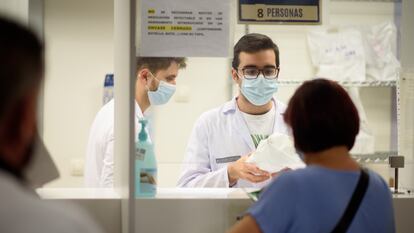 La farmacia del Hospital Universitari i Politècnic La Fe (Valencia), donde se dispensas medicamentos para pacientes crónicos como los de psoriasis o artritis psoriásica.