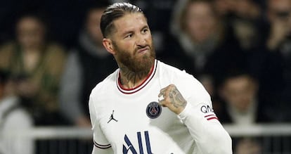 Sergio Ramos, a finales del mes pasado, en un partido del PSG.