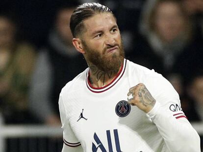 Sergio Ramos, a finales del mes pasado, en un partido del PSG.