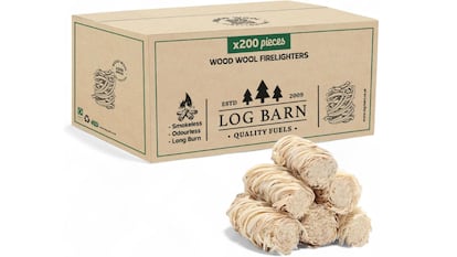 Las pastillas de encendido Log Barn son completamente naturales, sin aditivos químicos.