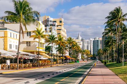 Edificios Art Deco en Ocean Drive.