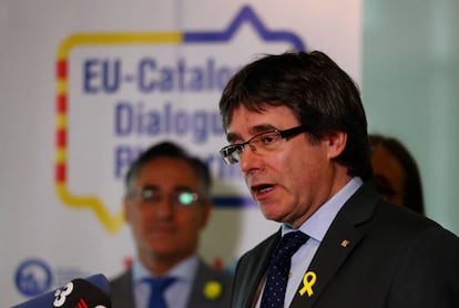 Carles Puigdemont este jueves en Berlín.