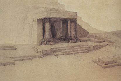 Dibujo de Appia para 'Prometeo encadenado' (1909).