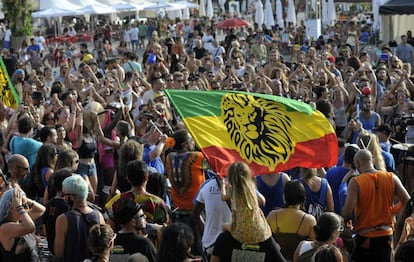 Un momento del festival Rototom.