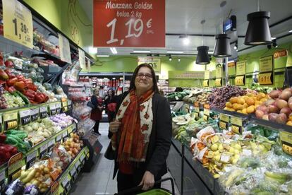 Ana María Llopis, presidenta de Dia, en la inauguración de una tienda de Dia Fresh en Madrid