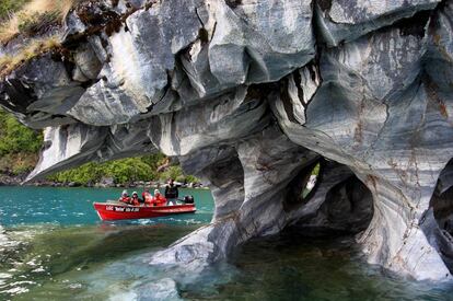 La Catedral de Mármol, en el Lago General Carrera (Chile).