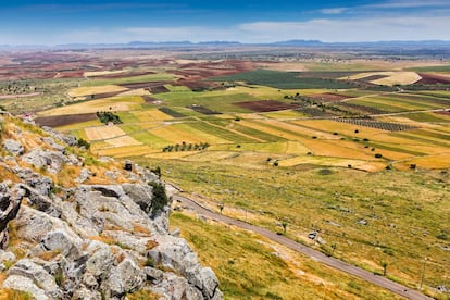 Paisaje desde la villa extremeña de Magacela.