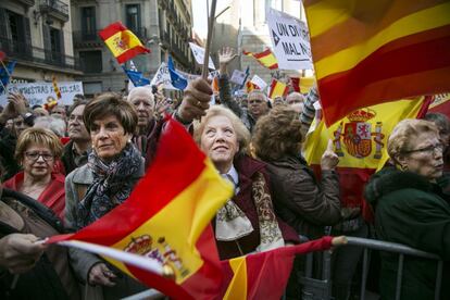 Diversos manifestants de Societat Civil.